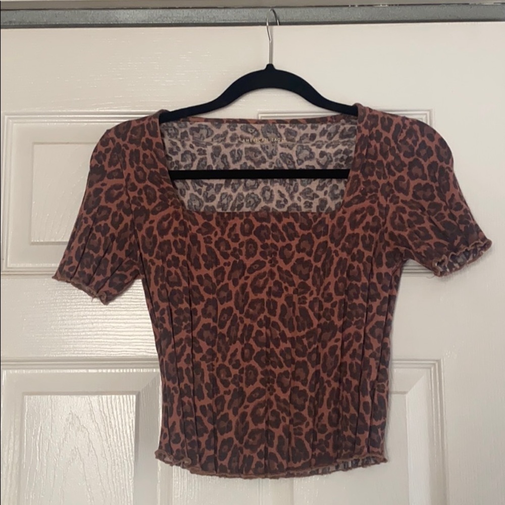 American Eagle cheetah top